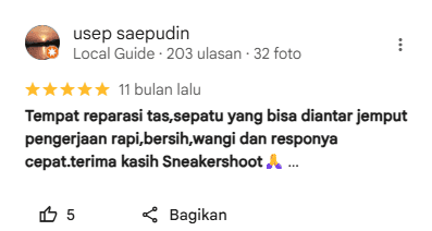 Review Pelanggan di Sneakershoot.id