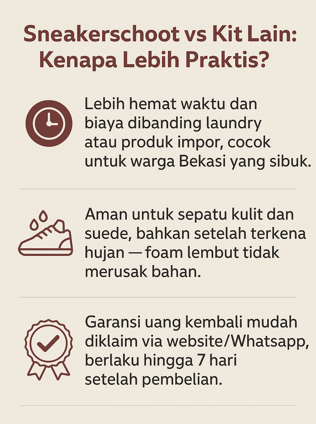Infografik: Sneakershoot vs Kit Lain – Kenapa Lebih Praktis?