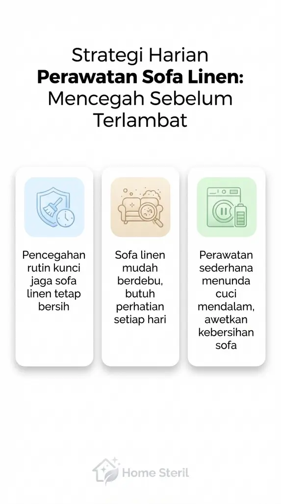 Strategi Harian **Perawatan Sofa Linen**: Mencegah Sebelum Terlambat