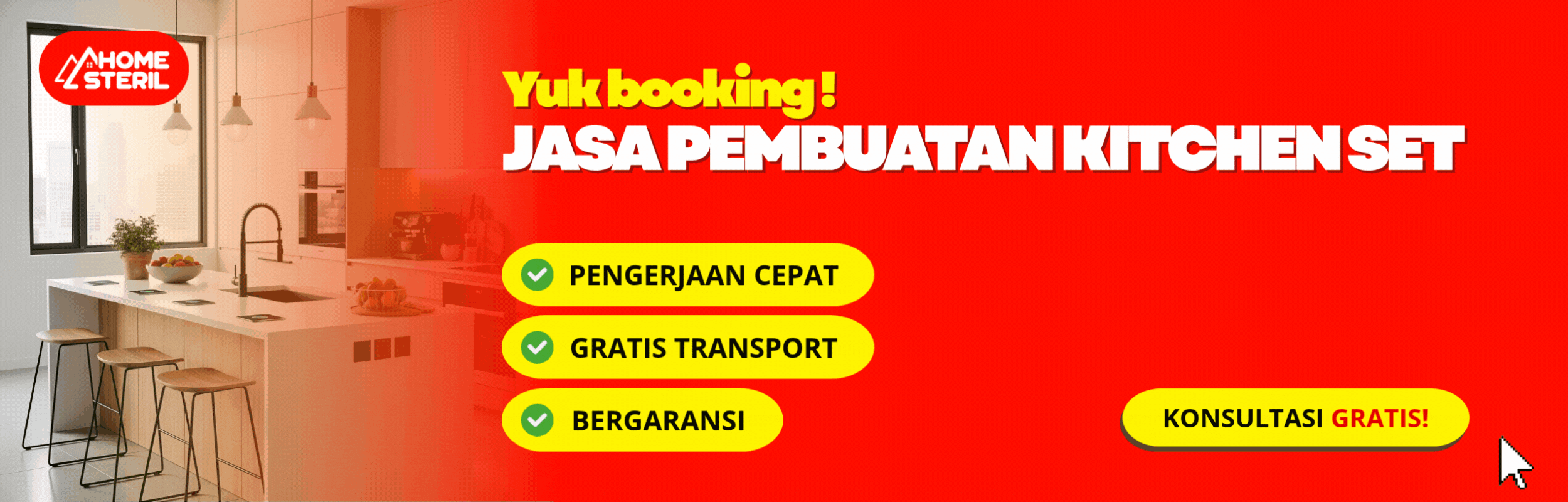 Jasa pembuatan kitchen set di home-steril.com