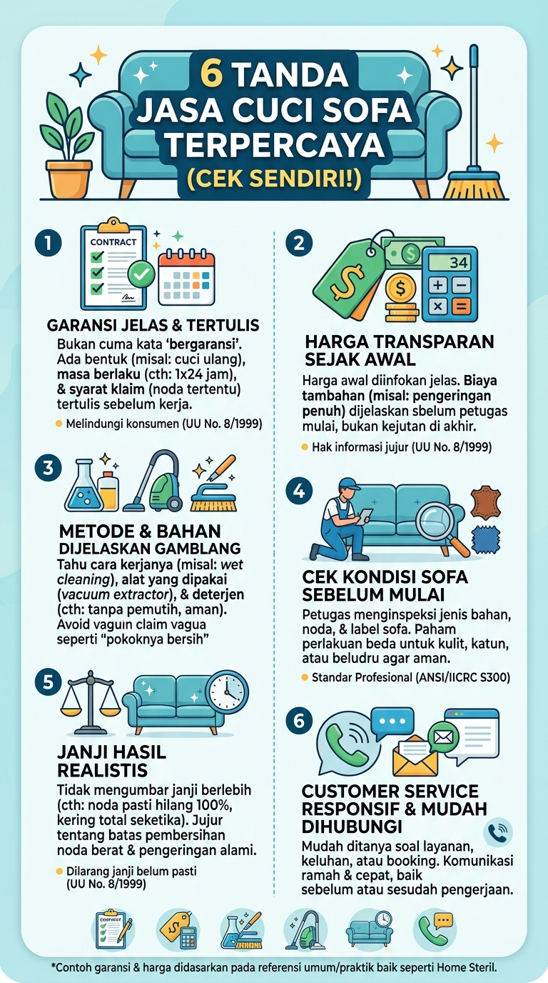 Infografik : 6 Jasa Cuci Sofa Terpercaya (Cek Sendiri)