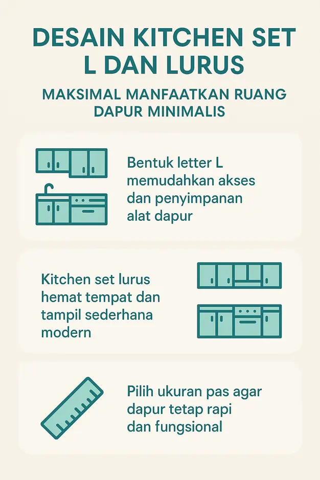 Mengapa Kitchen Set Letter L dan Lurus Jadi Pilihan Utama untuk Dapur Minimalis Kamu?