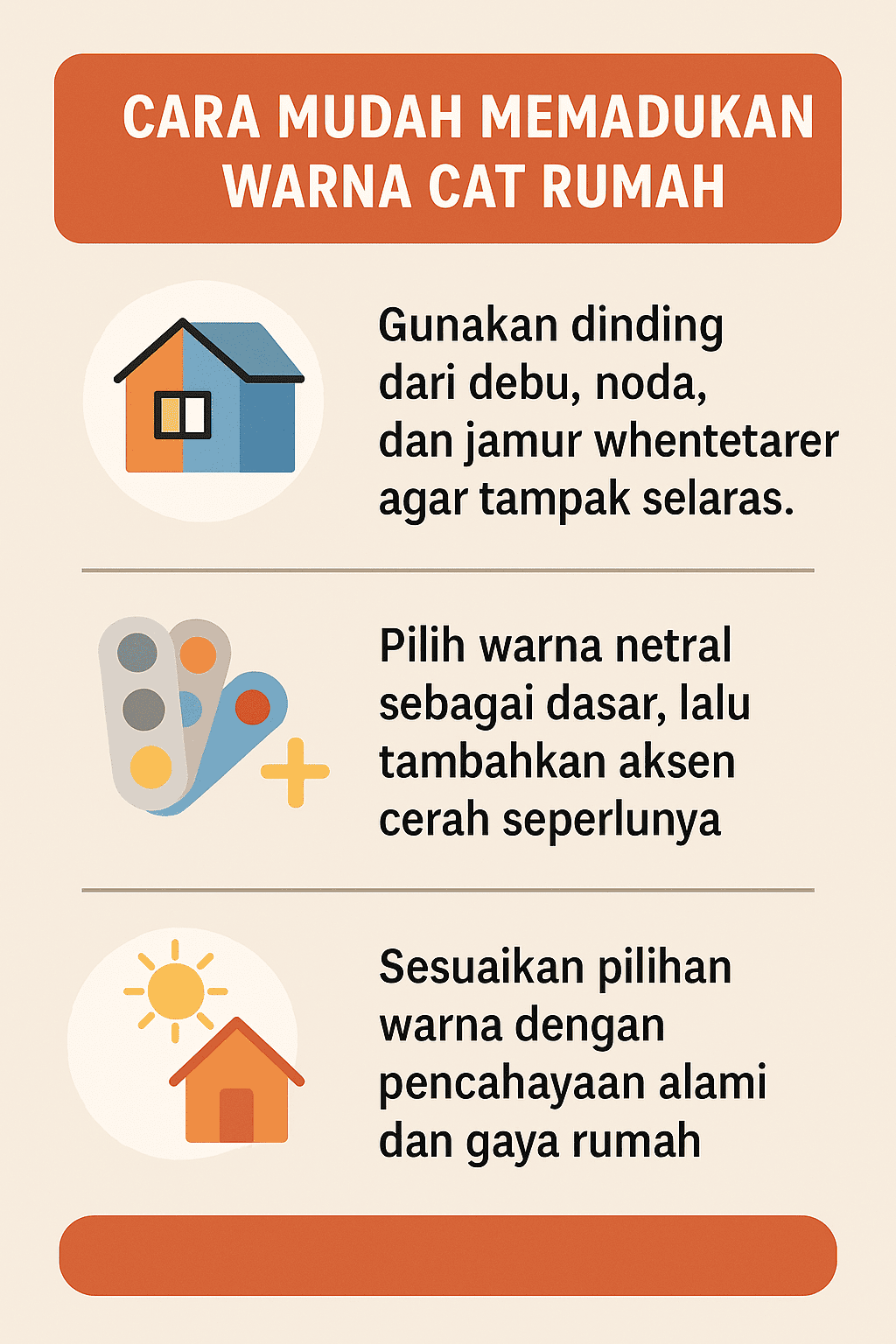 Infografik:Cara Mudah Memadukan Warna Cat Rumah