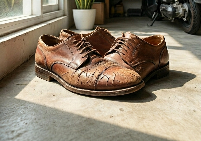 Kenapa kulit sepatu bisa retak