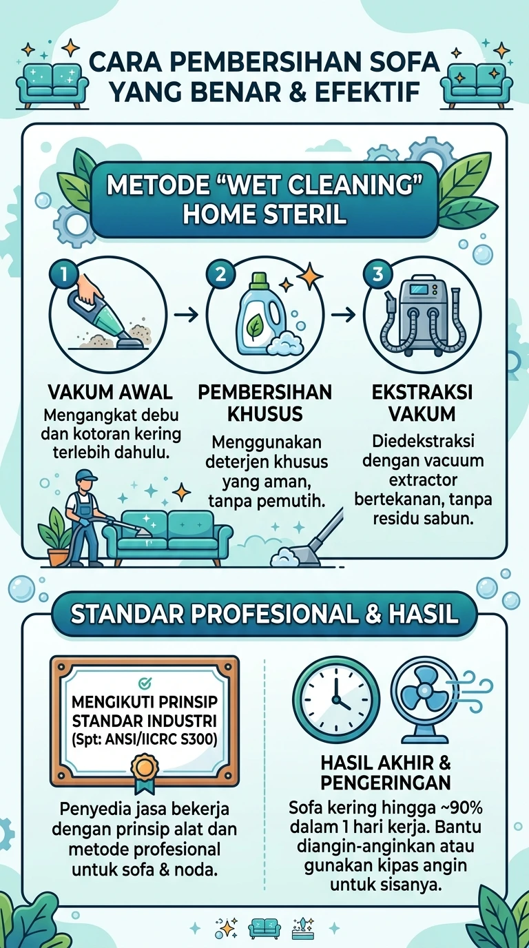 Infografik : Cara Pembersihan Sofa Yang Benar & Efektif