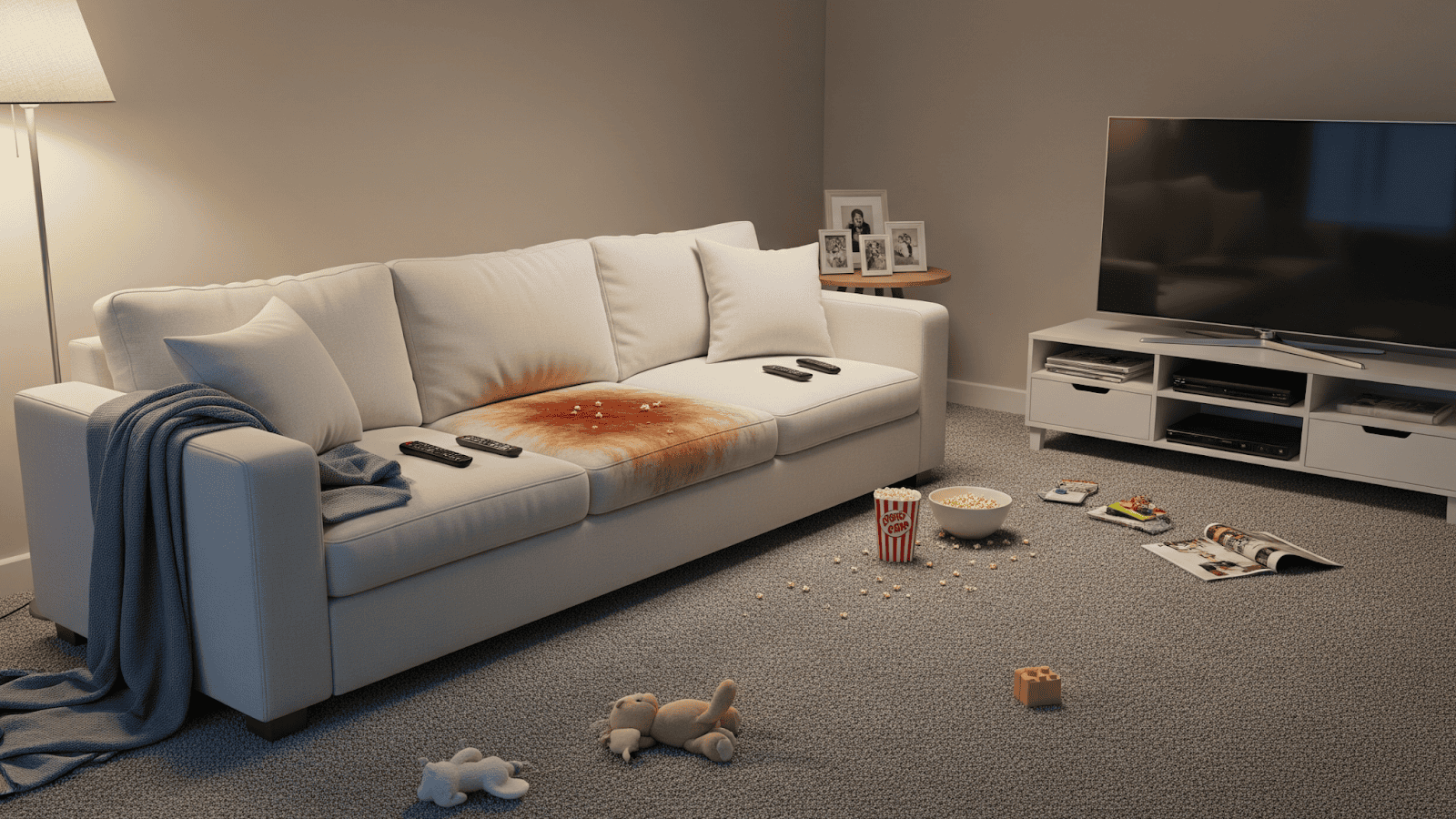 Cara Membersihkan Noda Minyak atau Makanan pada Sofa