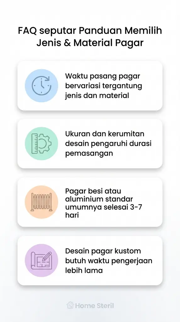 FAQ seputar Panduan Memilih Jenis & Material Pagar