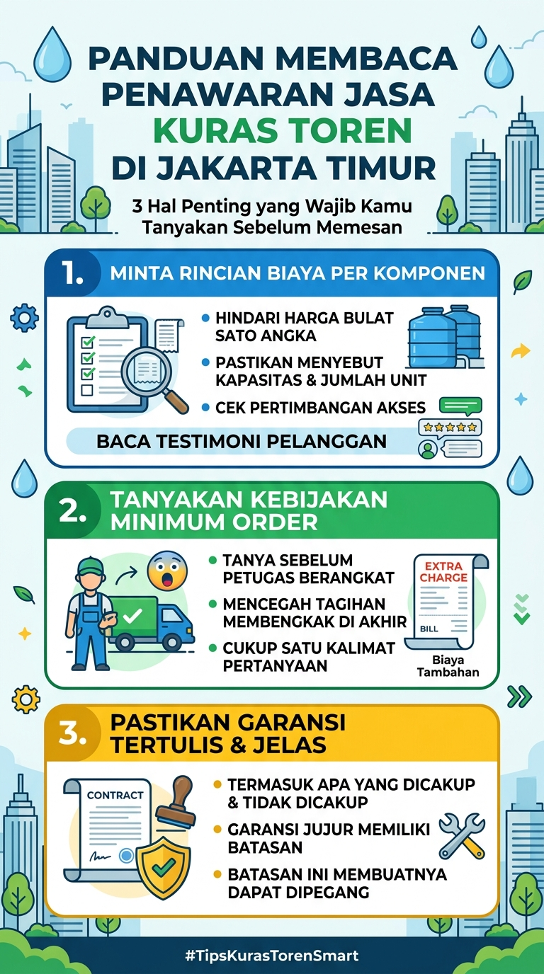 Infografik : Panduan Membaca Penawaran Jasa Kuras Toren di Jakarta Timur