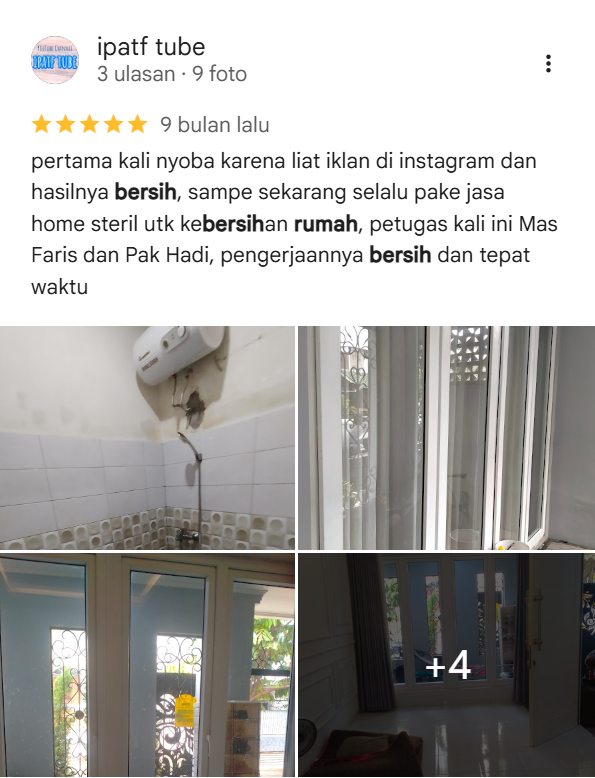 Testimoni Pelanggan Home Steril
