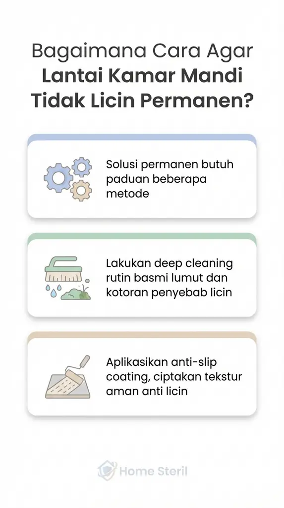 Bagaimana Cara Agar Lantai Kamar Mandi Tidak Licin Permanen?