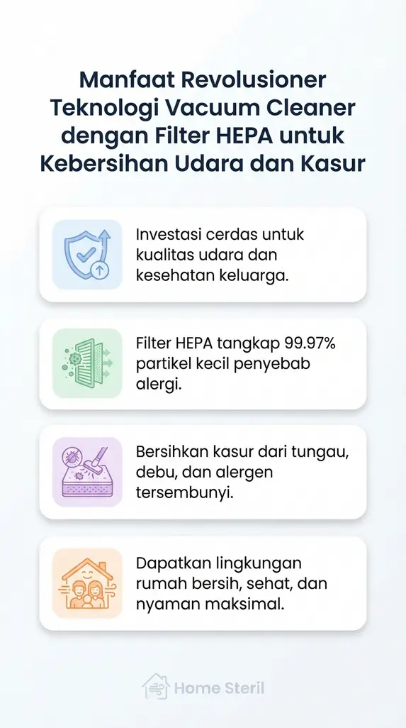 Manfaat Revolusioner Teknologi Vacuum Cleaner dengan Filter HEPA untuk Kebersihan Udara dan Kasur