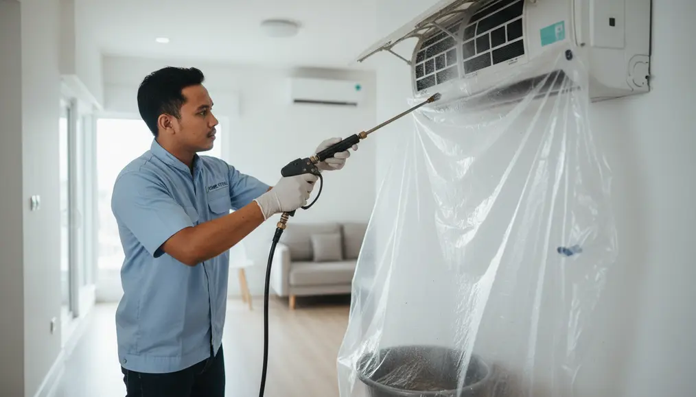 Proses Profesional Home Steril untuk Layanan Cuci AC Tangerang