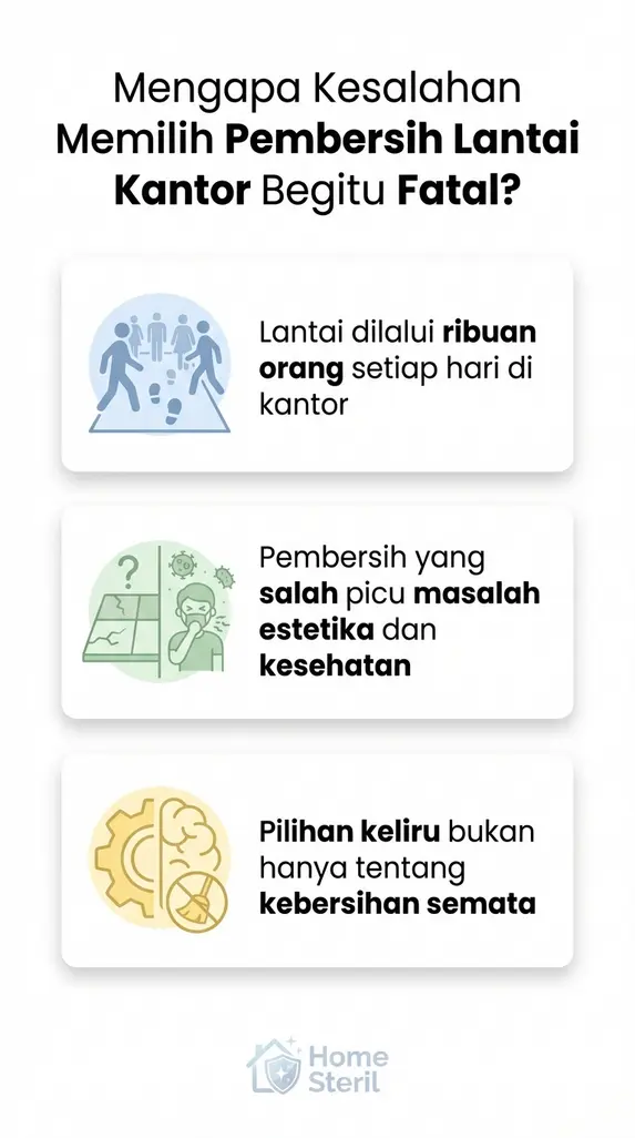 Mengapa Kesalahan Memilih Pembersih Lantai Kantor Begitu Fatal?