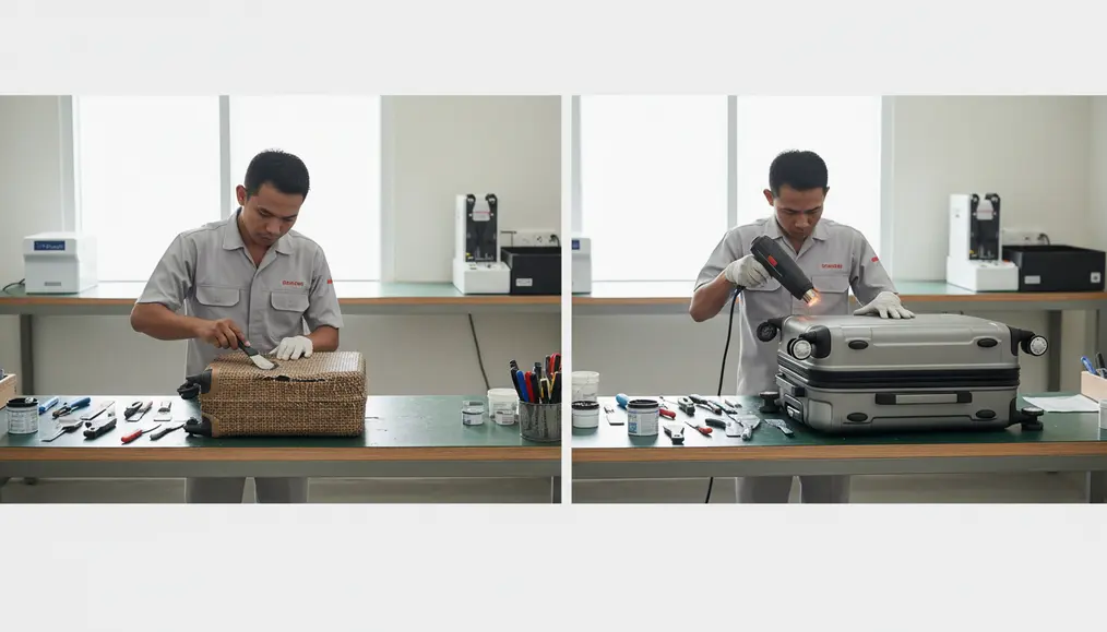 Perbedaan Teknik Perbaikan Koper: Fiber vs. Polycarbonate
