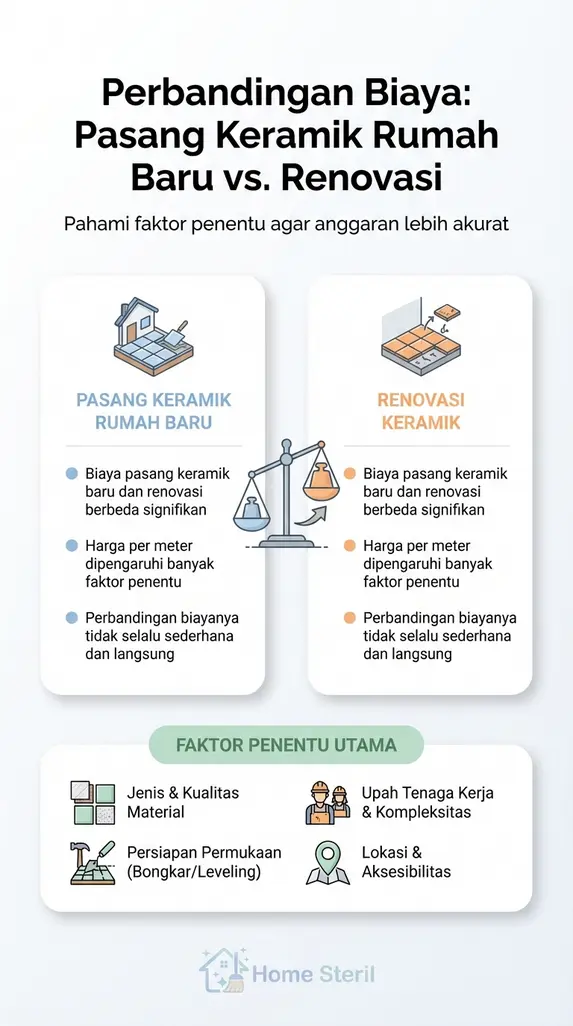 Perbandingan Biaya: Pasang Keramik Rumah Baru vs. Renovasi
