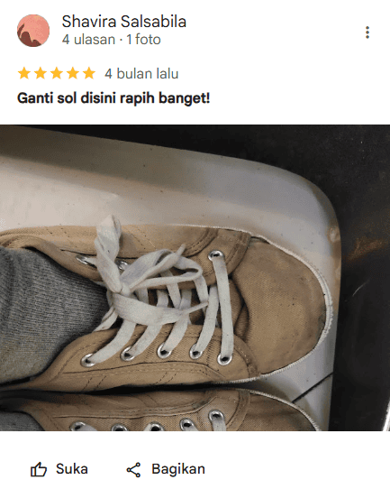 Review Pelanggan Jasa Reparasi Sepatu