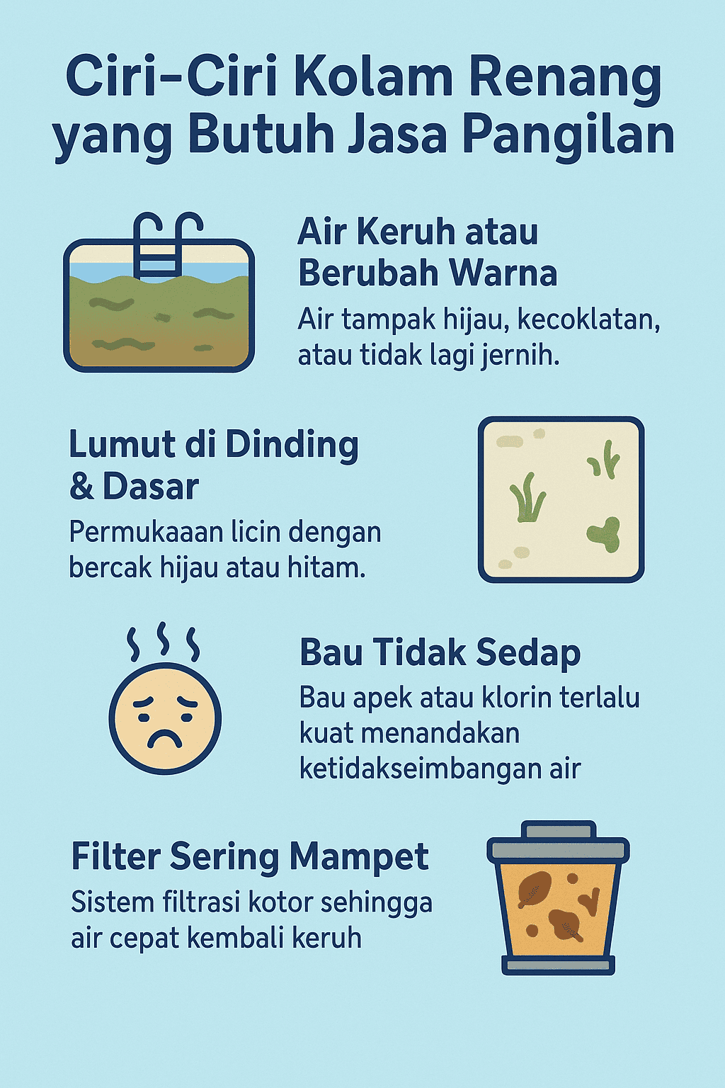 Ciri-ciri Kolam Renang yang Butuh Jasa Pembersihan Kolam Renang Panggilan