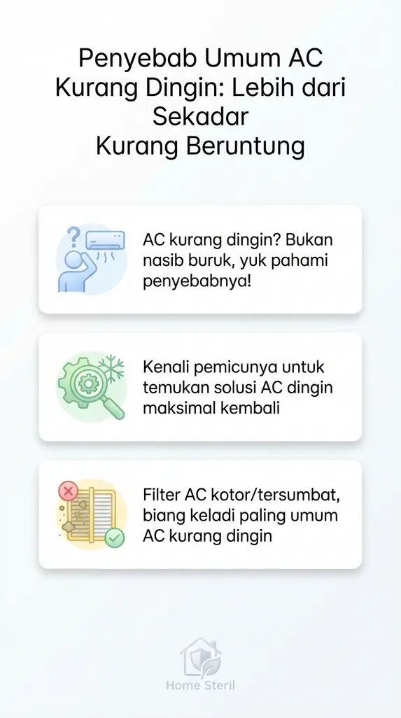 Penyebab Umum AC Kurang Dingin: Lebih dari Sekadar Kurang Beruntung