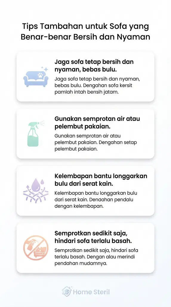 Tips Tambahan untuk Sofa yang Benar-benar Bersih dan Nyaman