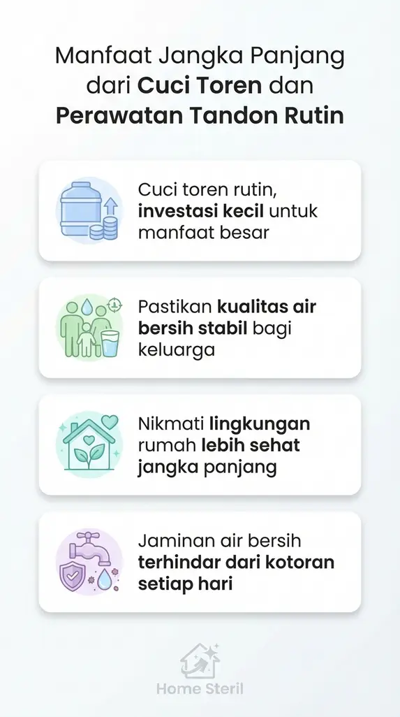 Manfaat Jangka Panjang dari Cuci Toren dan Perawatan Tandon Rutin