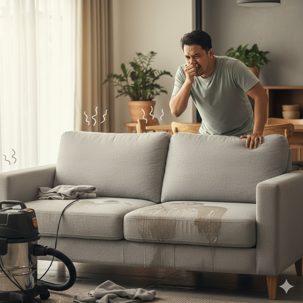 Penyebab Sofa Bau Setelah Dicuci