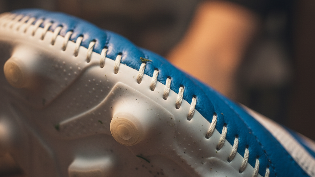 Perkuatan Jahitan dan Reglue Tambahan pada Sepatu Bola