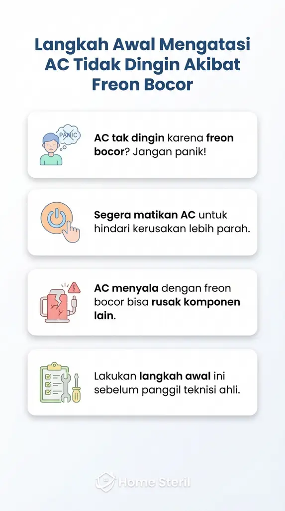 Langkah Awal Mengatasi AC Tidak Dingin Akibat Freon Bocor