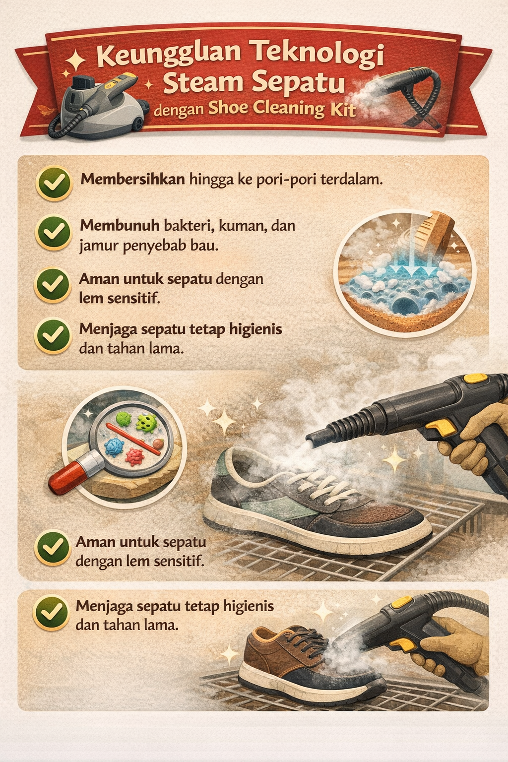 Keunggulan Teknologi Steam Sepatu
