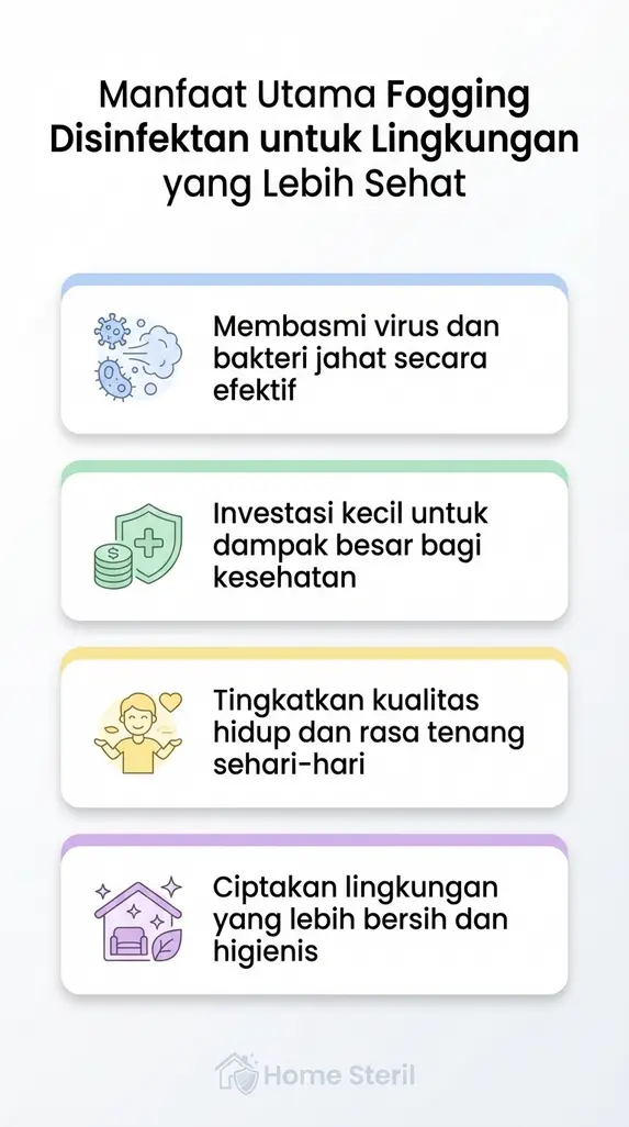 Manfaat Utama Fogging Disinfektan untuk Lingkungan yang Lebih Sehat