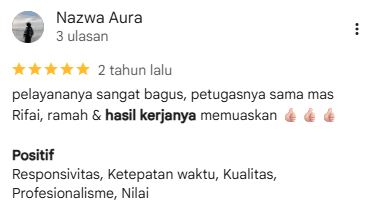Rating dan Ulasan Pelanggan Home Steril di Pemasangan Kanopi