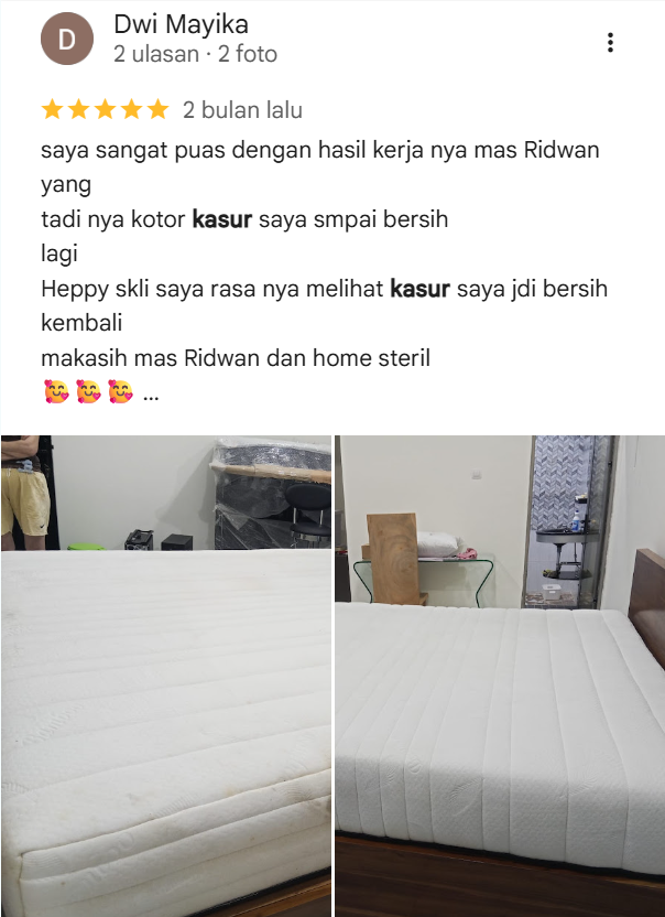 Testimoni Pelanggan Home Steril