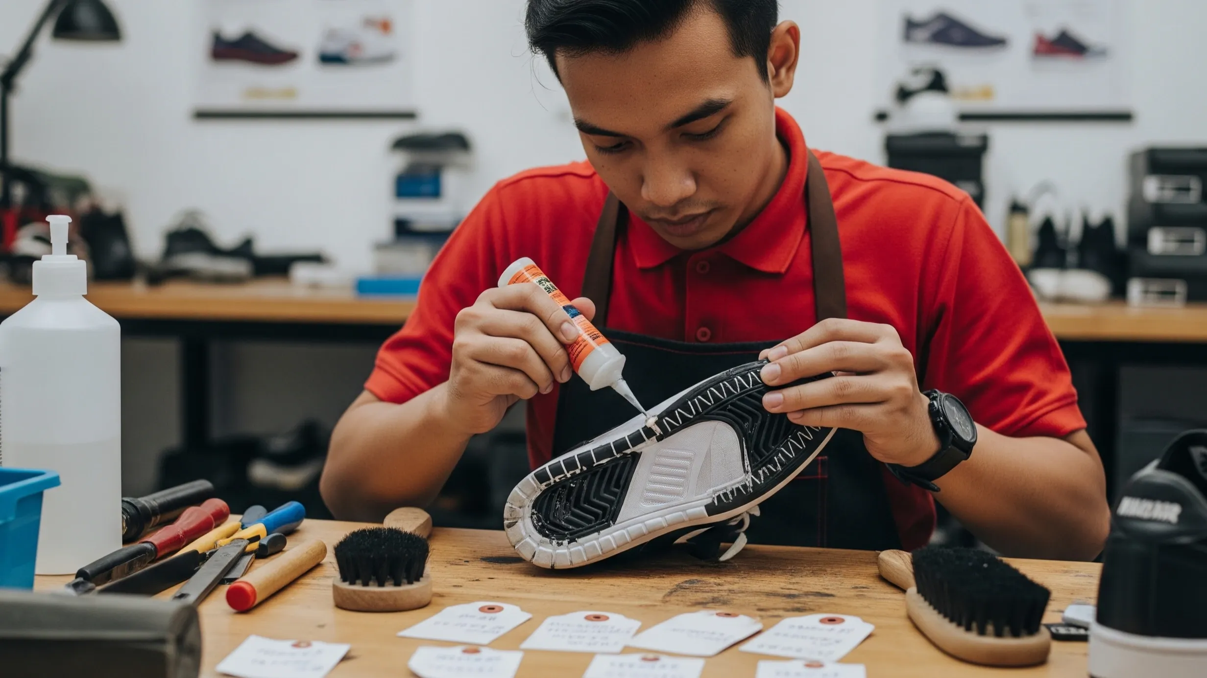 Menambah Jasa Reglue Sol dalam Usaha Shoe Laundry