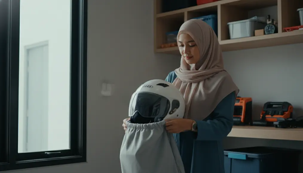 Cara Melindungi Helm dari Sinar Matahari Saat Parkir dan Penggunaan Harian
