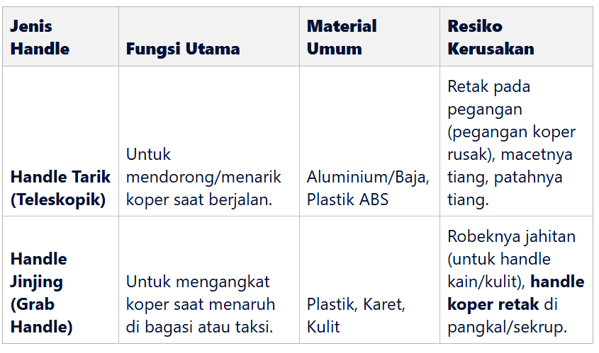 Mengenal Jenis Kerusakan: Handle Tarik vs Handle Jinjing