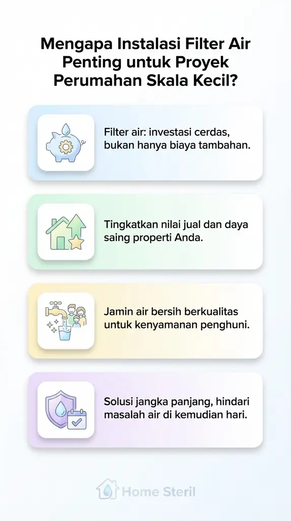 Mengapa Instalasi Filter Air Penting untuk Proyek Perumahan Skala Kecil?
