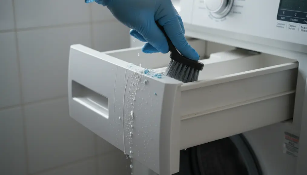 3. Bersihkan Dispenser Detergen Secara Rutin: Cegah Penumpukan Residu