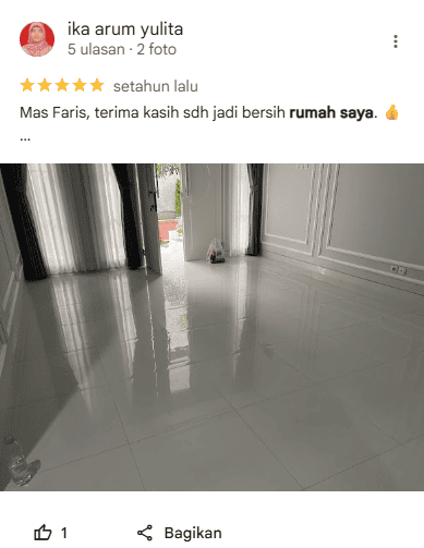 Testimoni Home Steril Menggunakan Jasa General Cleaning