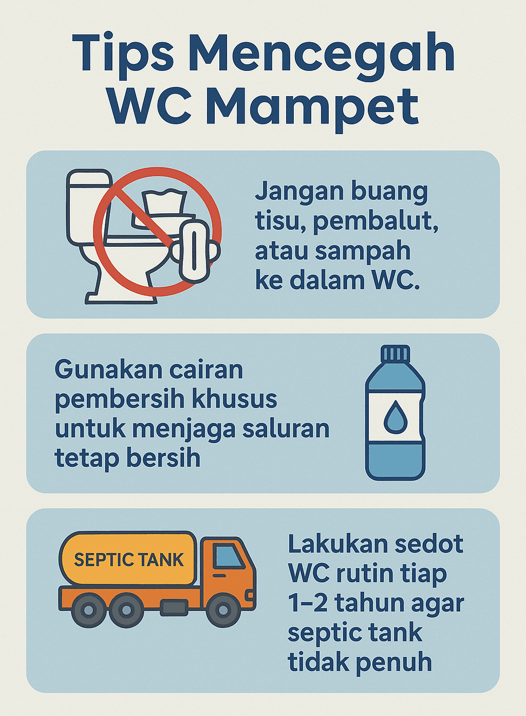 Infografik: Tips Mencegah WC Mampet