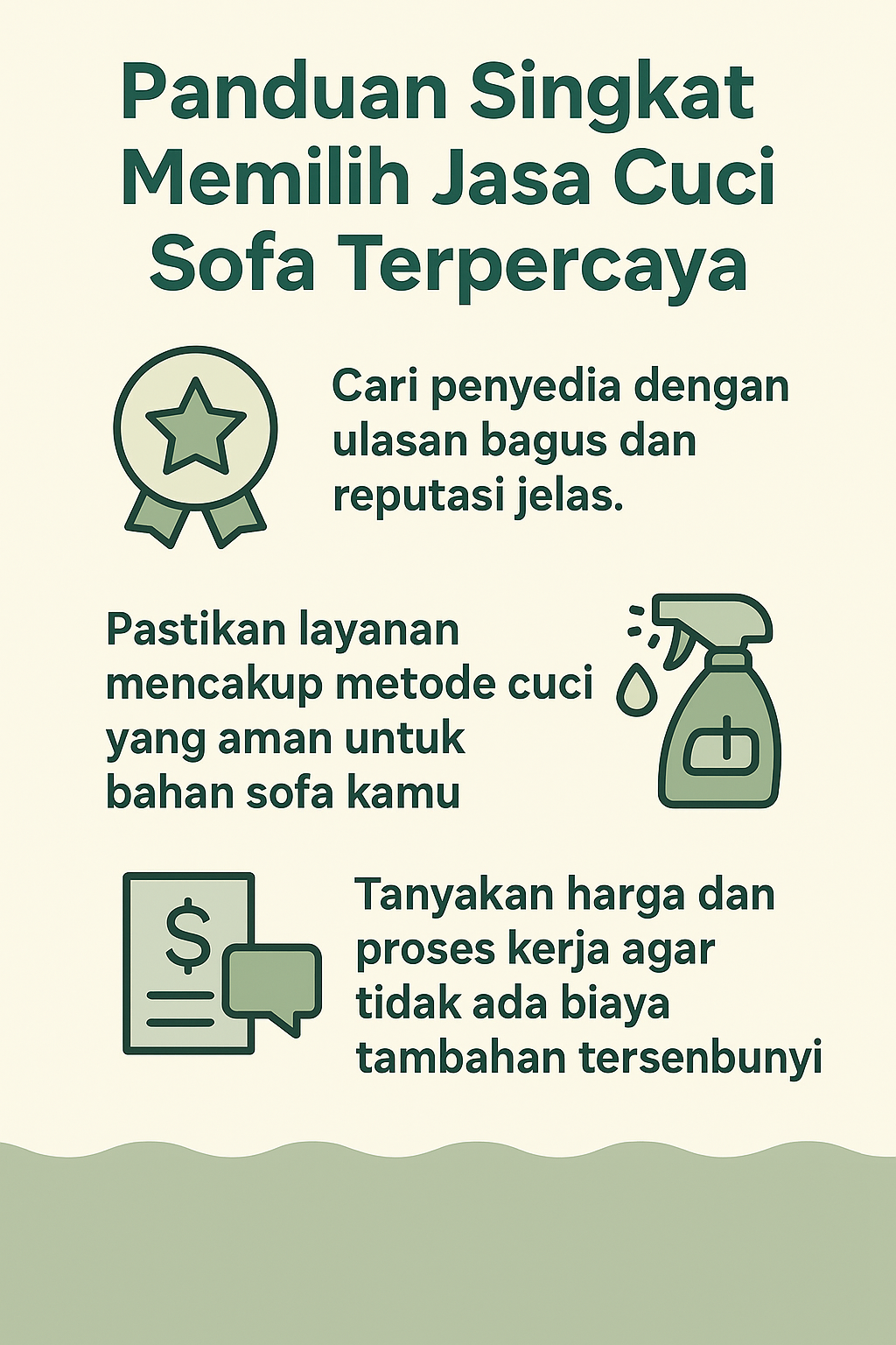 Infografik: Panduan Singkat Memilih Jasa Cuci Sofa Terpercaya