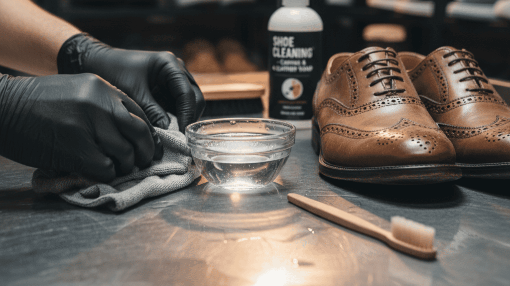 Proses Pencucian Sepatu Pantofel