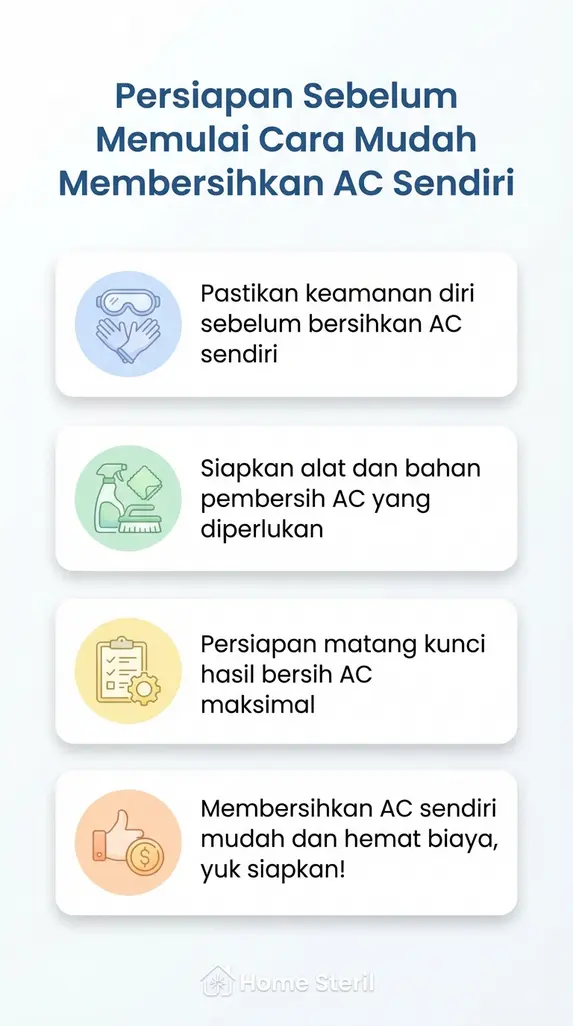 Persiapan Sebelum Memulai Cara Mudah Membersihkan AC Sendiri