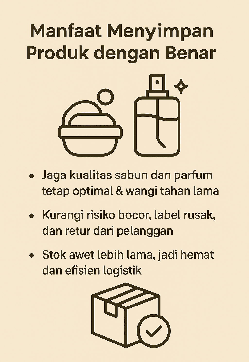 Infografik : Manfaat Menyimpan Produk dengan Benar