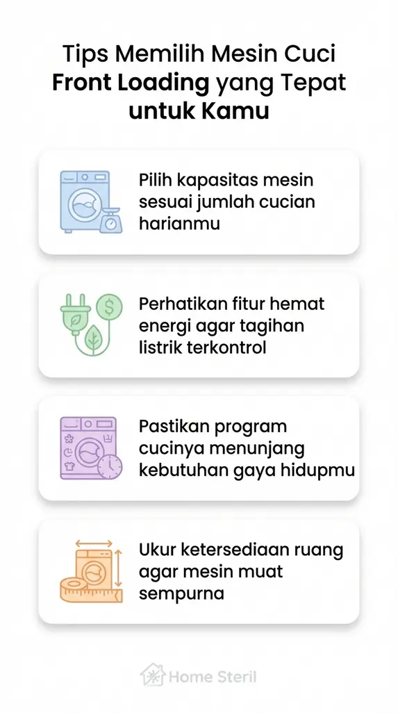 Tips Memilih Mesin Cuci Front Loading yang Tepat untuk Kamu