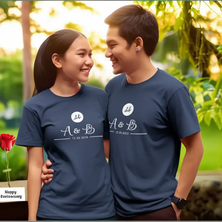 Sablon Baju Couple Romantis Custom untuk Hadiah Hari Jadi di Depok