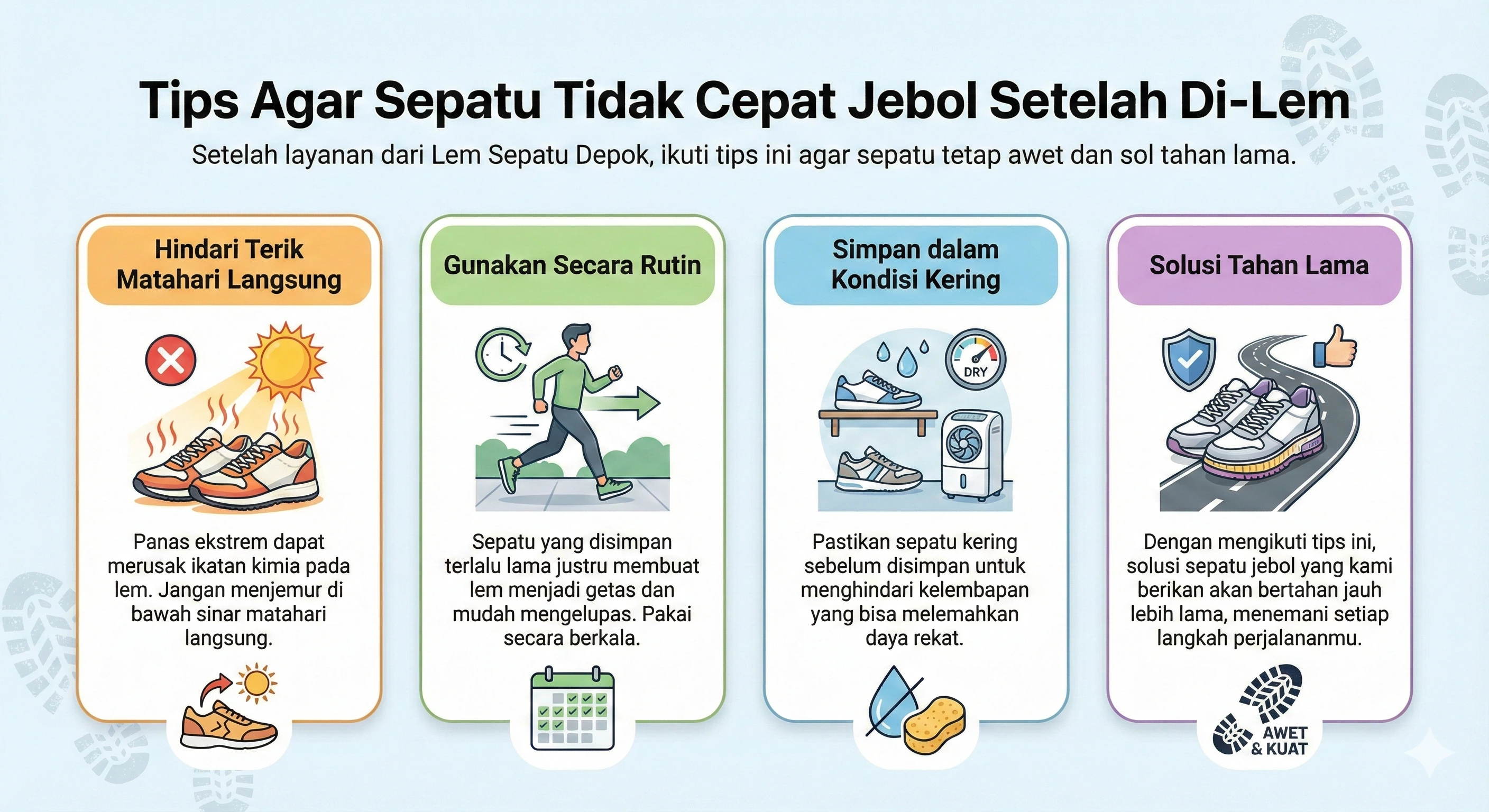 Tips Agar Sepatu Tidak Cepat Jebol Setelah Di-Lem