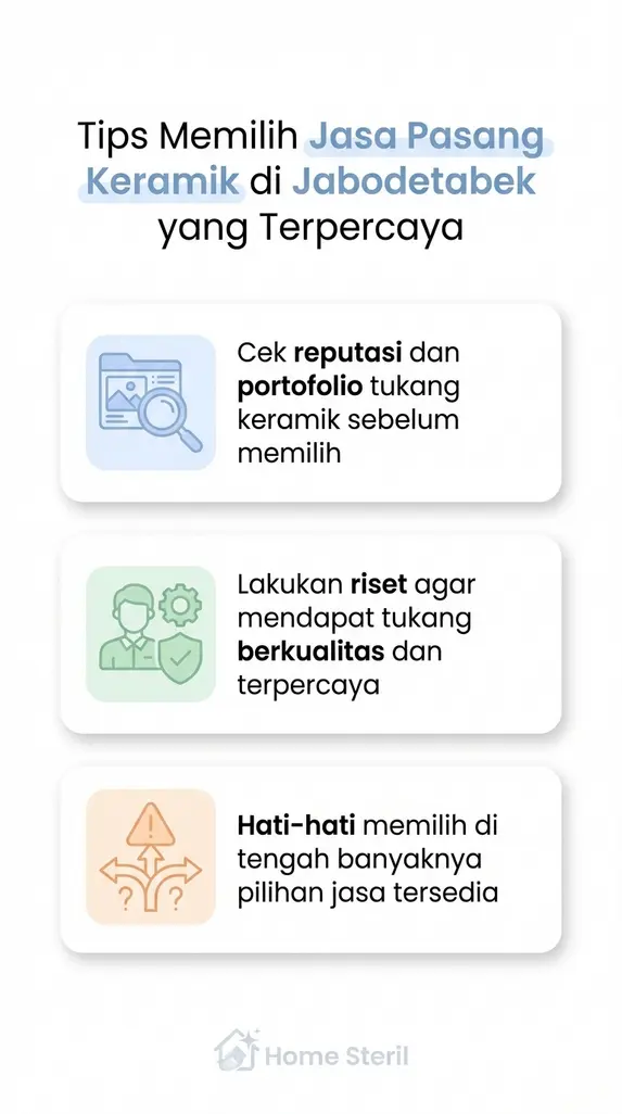 Tips Memilih Jasa Pasang Keramik di Jabodetabek yang Terpercaya