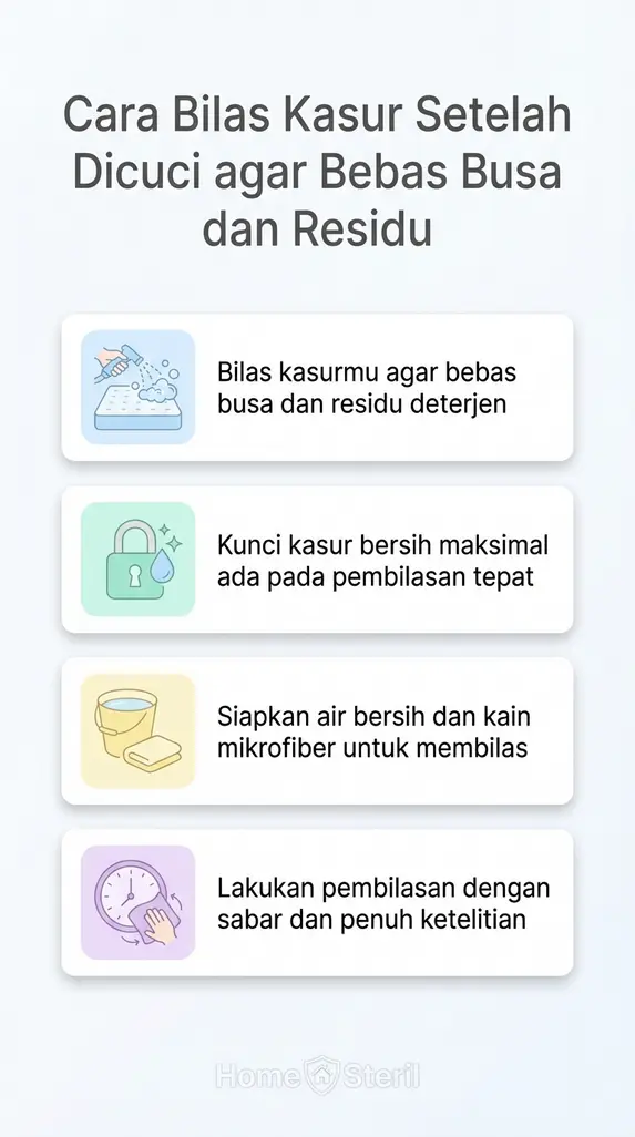 Infografik: Cara Bilas Kasur Setelah Dicuci agar Bebas Busa dan Residu