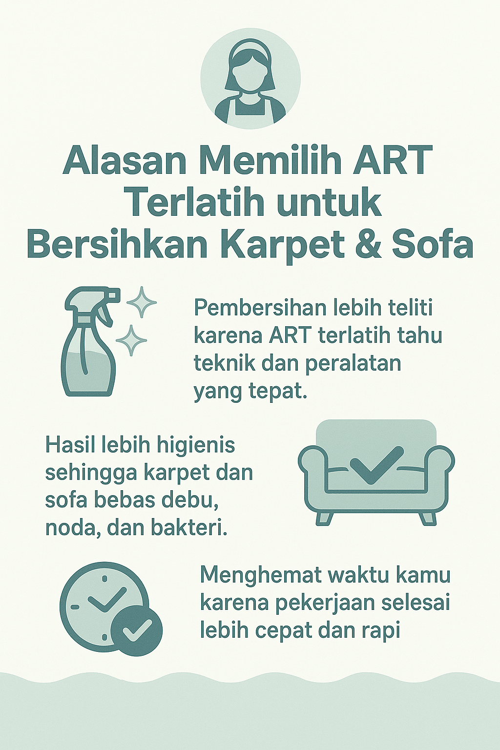 Infografik: Alasan Memilih ARTTerlatih untuk Bersihkan Karpet & Sofa