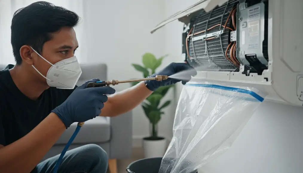 Proses Profesional dalam Pembersihan Unit Indoor AC