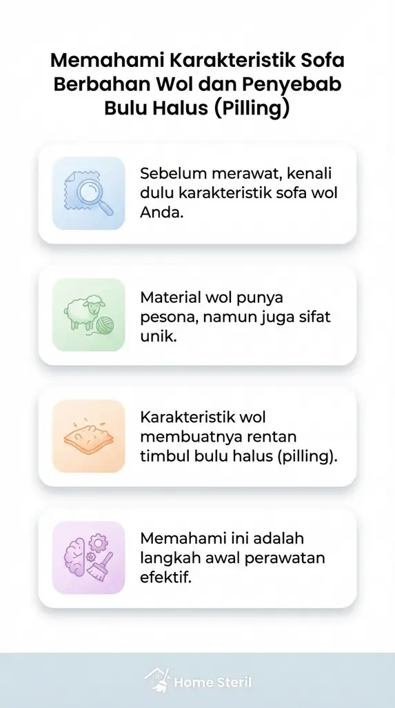 Memahami Karakteristik Sofa Berbahan Wol dan Penyebab Bulu Halus (Pilling)